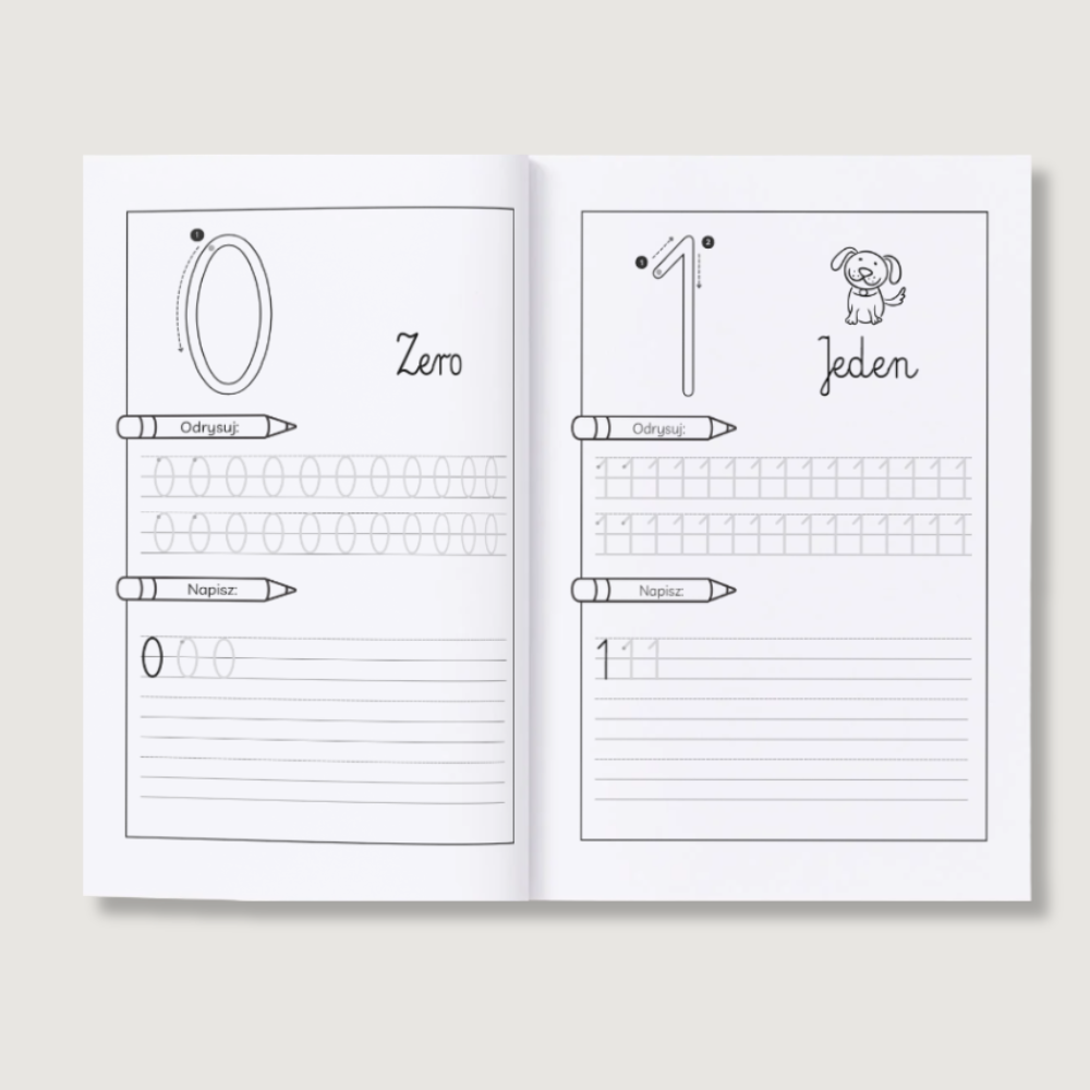 Uczę się Pisać Litery i Cyfry: Praktyczny Zeszyt do Nauki Pisania Liter i Cyfr