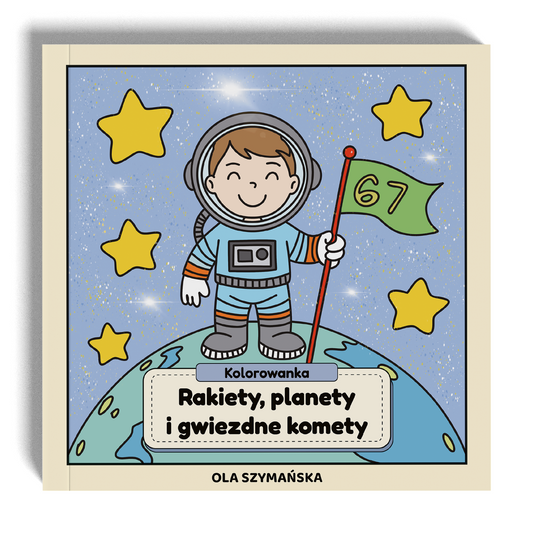 Kolorowanka "Rakiety, planety i gwiezdne komety"